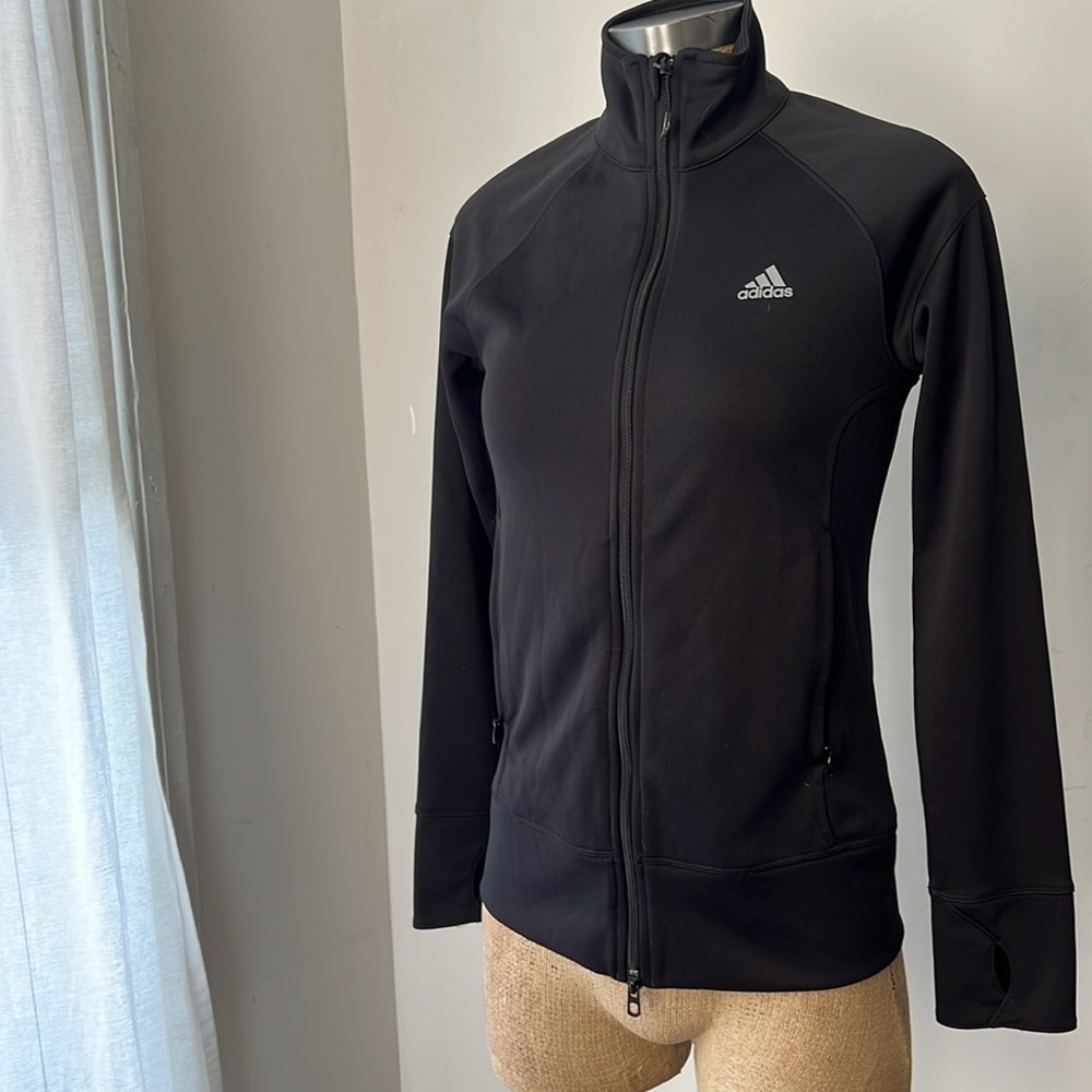 Black Adidas woman’s jacket sz s